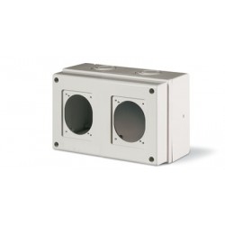 Корпус "Домино" без отсека модульного оборудования, 2 розетки 70х87 (84х106*), 16А (32А*), тип M150