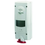 Розетка настенная с DIN-рейкой на 6 модул. и мех.блок, IP44 16A 3P+E 400V