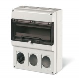 Корпус "Домино" на 16 модулей, 3 розетки 70х87 (84х106*), 16А (32А*), тип M400