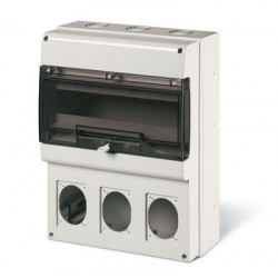 Корпус "Домино" на 16 модулей, 3 розетки 70х87 (84х106*), 16А (32А*), тип M400